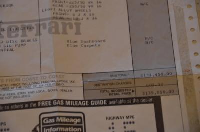 Used 1988 Ferrari Testarossa Used 1988 Ferrari Testarossa for sale Sold at Cauley Ferrari in West Bloomfield MI 53