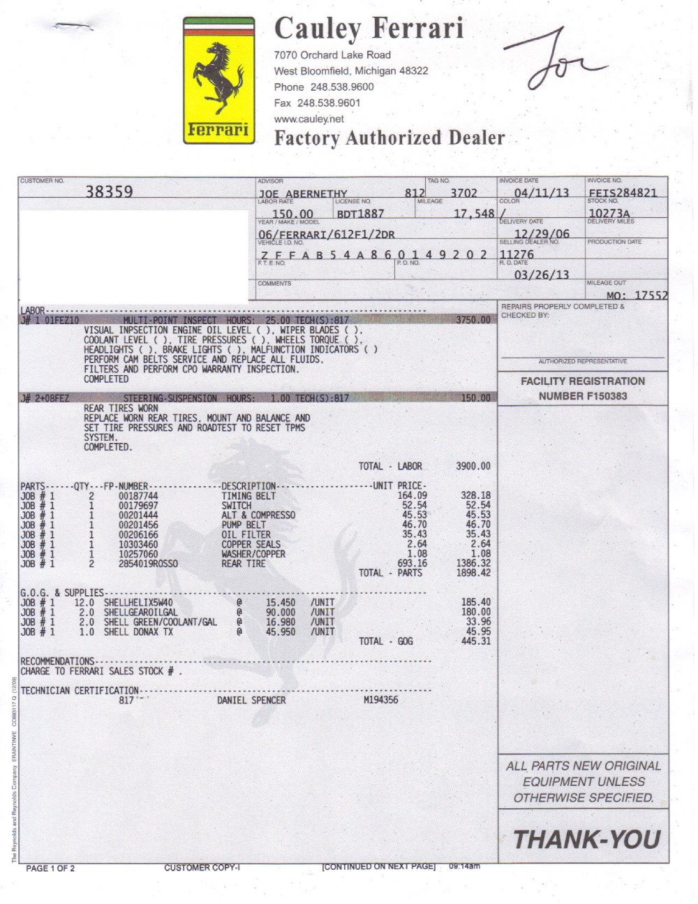 Used 2006 Ferrari 612 Scaglietti F1 Used 2006 Ferrari 612 Scaglietti F1 for sale Sold at Cauley Ferrari in West Bloomfield MI 50