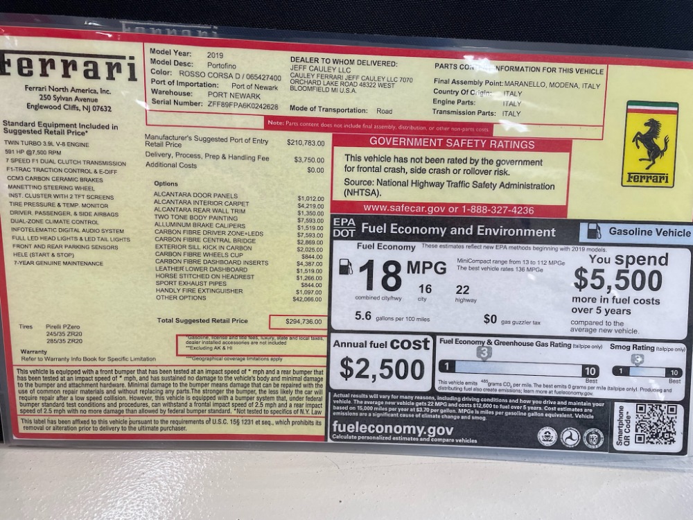New 2019 Ferrari Portofino New 2019 Ferrari Portofino for sale Sold at Cauley Ferrari in West Bloomfield MI 101