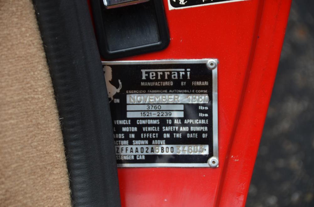 Used 1981 Ferrari 308GTSi Used 1981 Ferrari 308GTSi for sale Sold at Cauley Ferrari in West Bloomfield MI 61