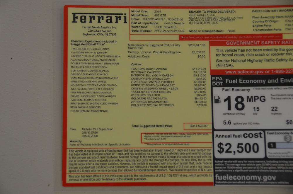 New 2019 Ferrari 488 GTB New 2019 Ferrari 488 GTB for sale Sold at Cauley Ferrari in West Bloomfield MI 56