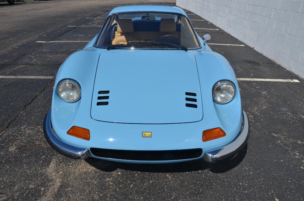 Miniature BBR 1/18 Ferrari Dino 246 GTS 1972 - Azzurro Dino/Beige - Sous Vitrine