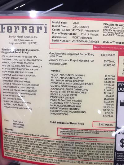 New 2020 Ferrari GTC4Lusso New 2020 Ferrari GTC4Lusso for sale Sold at Cauley Ferrari in West Bloomfield MI 89