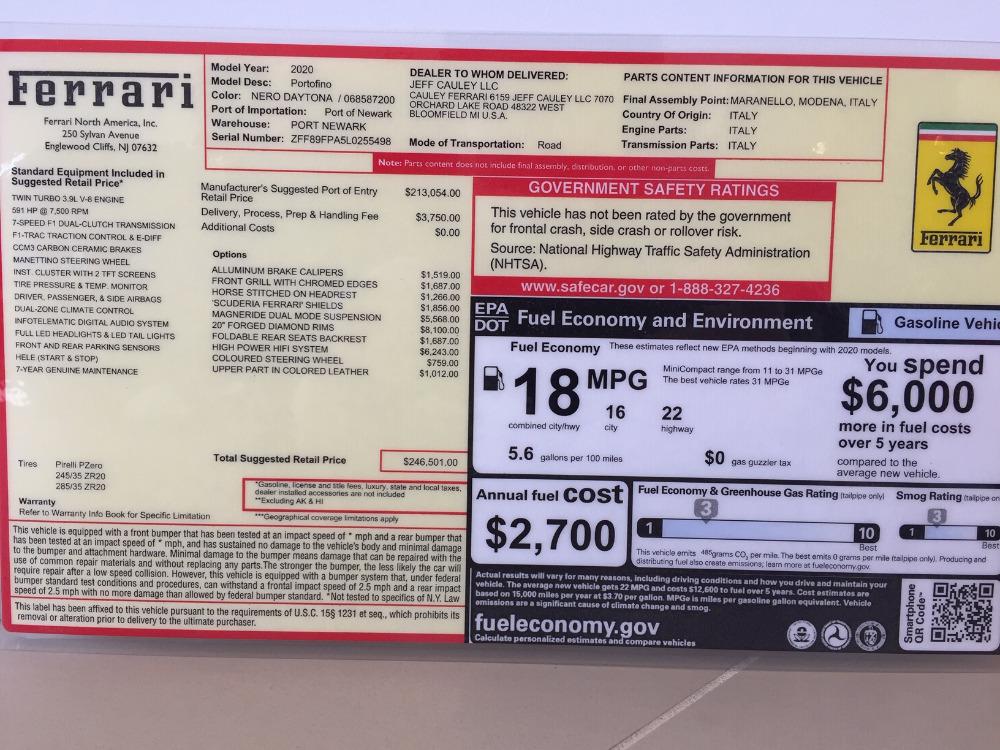 New 2020 Ferrari Portofino New 2020 Ferrari Portofino for sale Sold at Cauley Ferrari in West Bloomfield MI 86