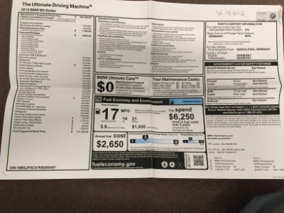 Used 2019 BMW M5 Used 2019 BMW M5 for sale Sold at Cauley Ferrari in West Bloomfield MI 44