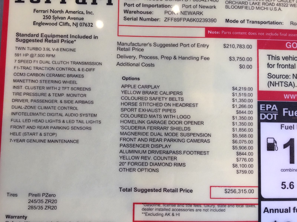 Used 2019 Ferrari Portofino Used 2019 Ferrari Portofino for sale Sold at Cauley Ferrari in West Bloomfield MI 95