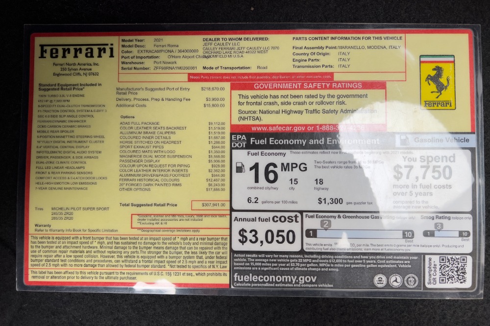 Used 2021 Ferrari Roma Used 2021 Ferrari Roma for sale Sold at Cauley Ferrari in West Bloomfield MI 84