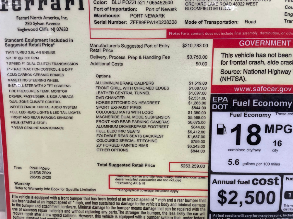 Used 2019 Ferrari Portofino Used 2019 Ferrari Portofino for sale Sold at Cauley Ferrari in West Bloomfield MI 93