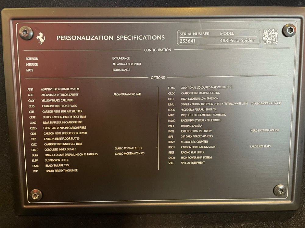 Used 2020 Ferrari 488 Pista Spider Used 2020 Ferrari 488 Pista Spider for sale Sold at Cauley Ferrari in West Bloomfield MI 92
