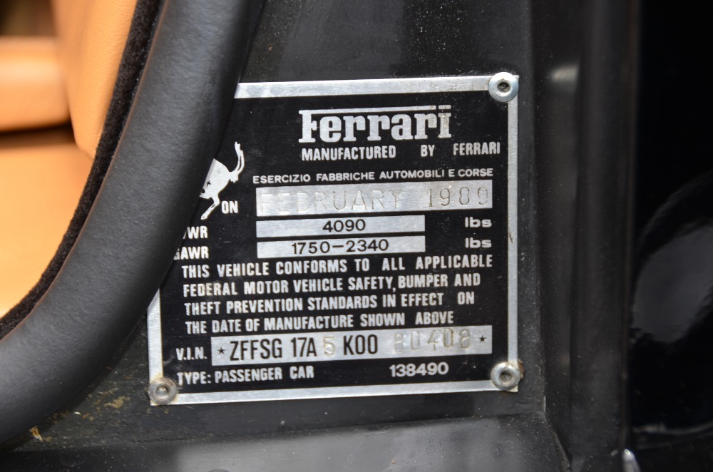 Used 1989 Ferrari Testarossa Used 1989 Ferrari Testarossa for sale Sold at Cauley Ferrari in West Bloomfield MI 87