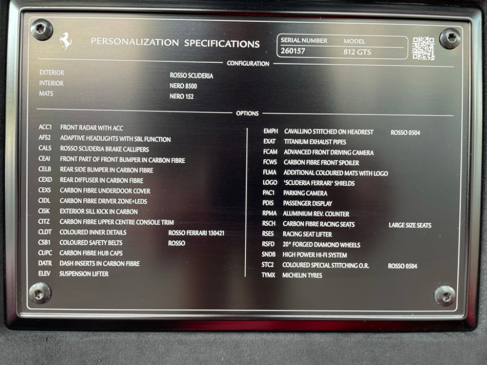 Used 2021 Ferrari 812 GTS Used 2021 Ferrari 812 GTS for sale Sold at Cauley Ferrari in West Bloomfield MI 99