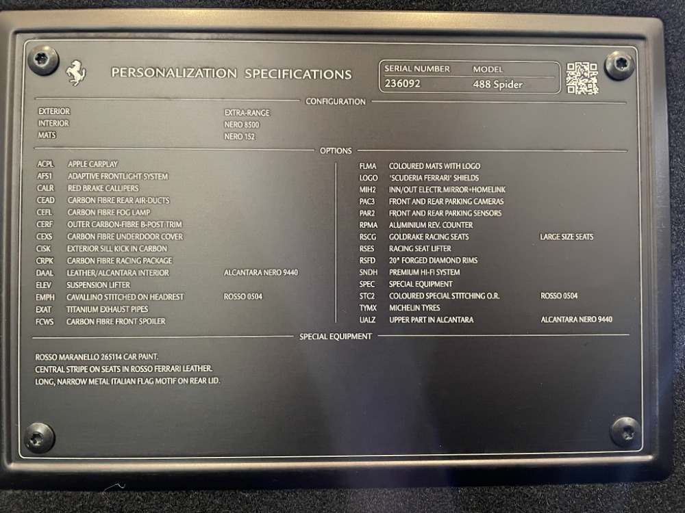 Used 2018 Ferrari 488 Spider Used 2018 Ferrari 488 Spider for sale Sold at Cauley Ferrari in West Bloomfield MI 88