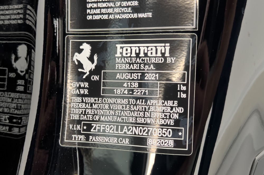 Used 2022 Ferrari F8 Tributo Used 2022 Ferrari F8 Tributo for sale Sold at Cauley Ferrari in West Bloomfield MI 86
