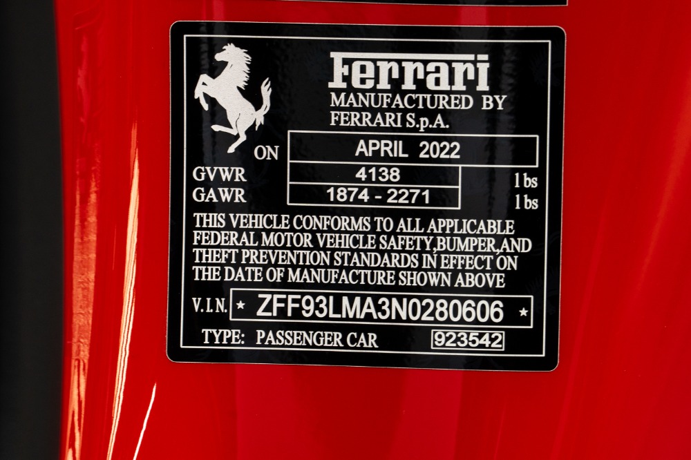 Used 2022 Ferrari F8 Spider Used 2022 Ferrari F8 Spider for sale Sold at Cauley Ferrari in West Bloomfield MI 99