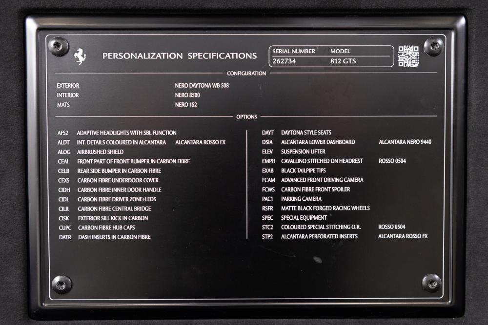 Used 2021 Ferrari 812 GTS Used 2021 Ferrari 812 GTS for sale Sold at Cauley Ferrari in West Bloomfield MI 112