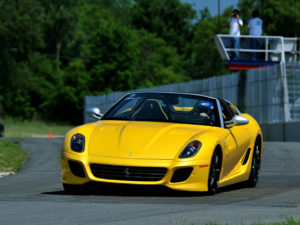 track day yellow ferrari